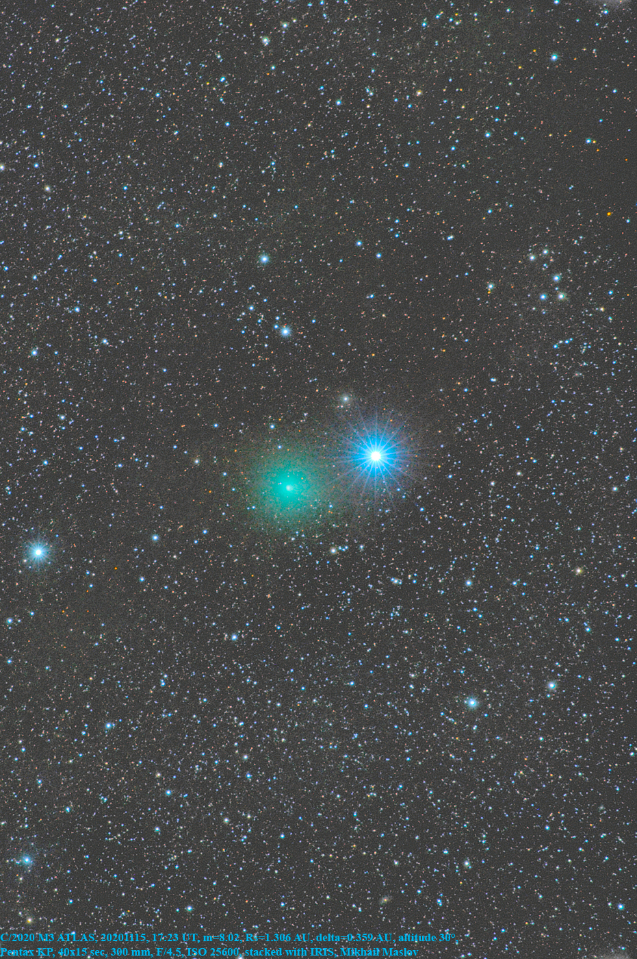 C/2020 M3 ATLAS near Bellatrix