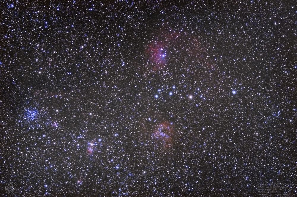 IC 405 Flaming Star, NGC 1893, IC 417, M38