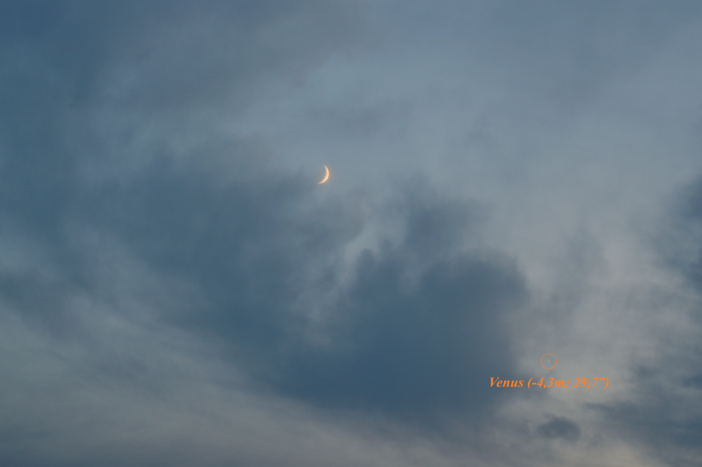 Сближение Луны и Венеры 22.06.23