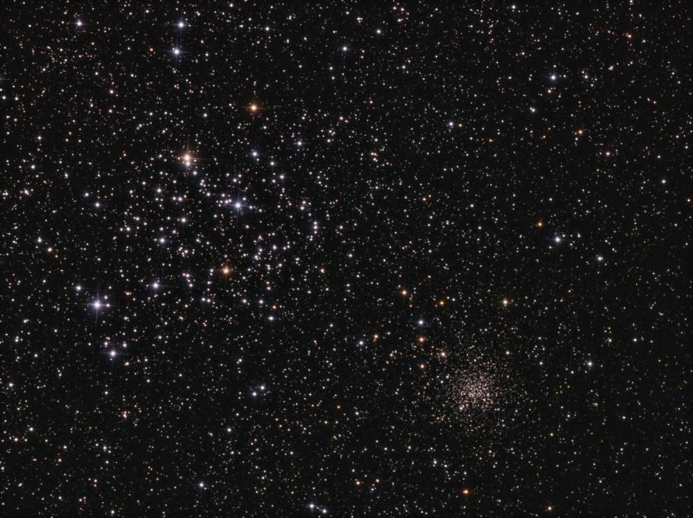 M35, NGC2158 Open Clusters in Gemini LRGB