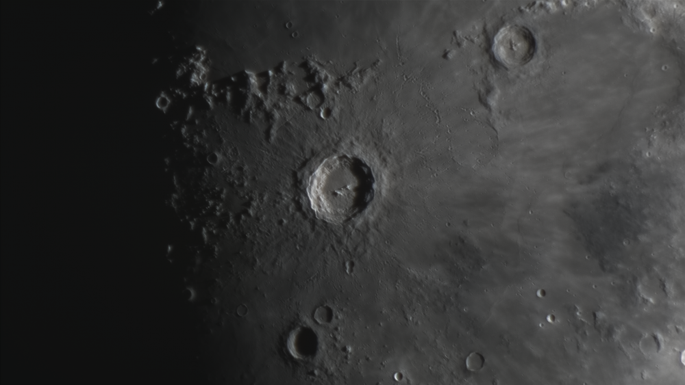 Moon 13.03.2022. Surroundings of the crater Copernicus: Eratosthenes, Reinhold, Stadius and Montes Carpatus.
