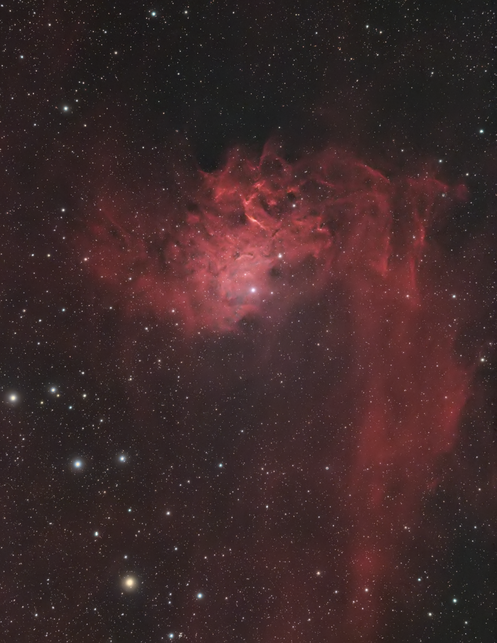 Туманность пламенеющей звезды (SH 2-229)