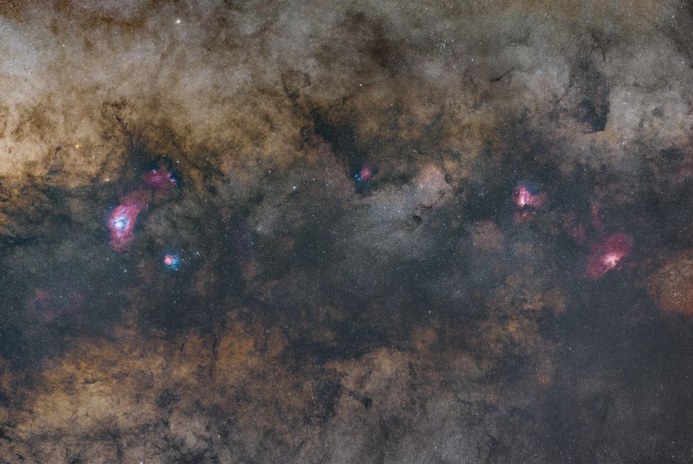 The milkyway core nebulas