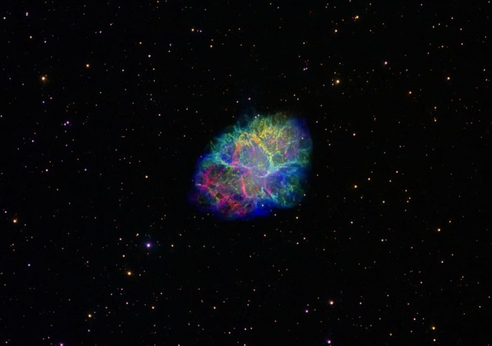 M1 (Crab Nebula) in (Sinthetic L)SHO palette