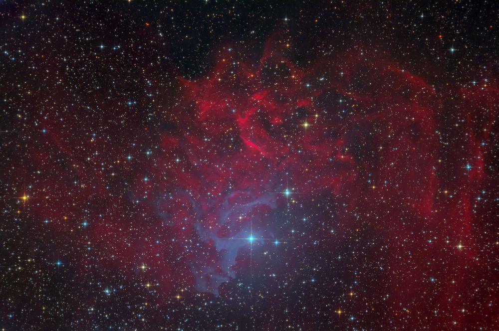 IC405 Пылающая Звезда