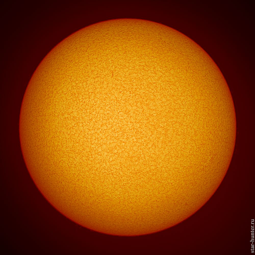 The Sun in H-alpha line. July 14, 2019, 12:08.