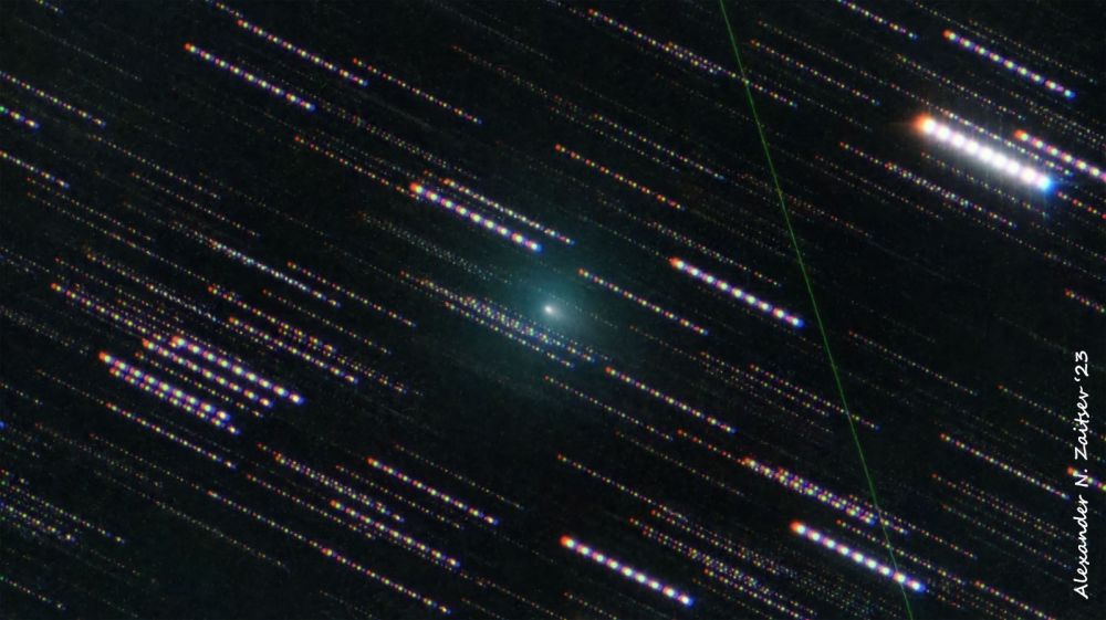 Комета 103P-Hartley в фильтрах RGB