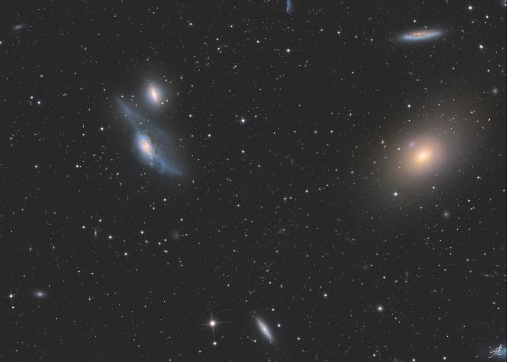 Region M86, NGC4402, NGC4438 (Eyes) and NGC4435