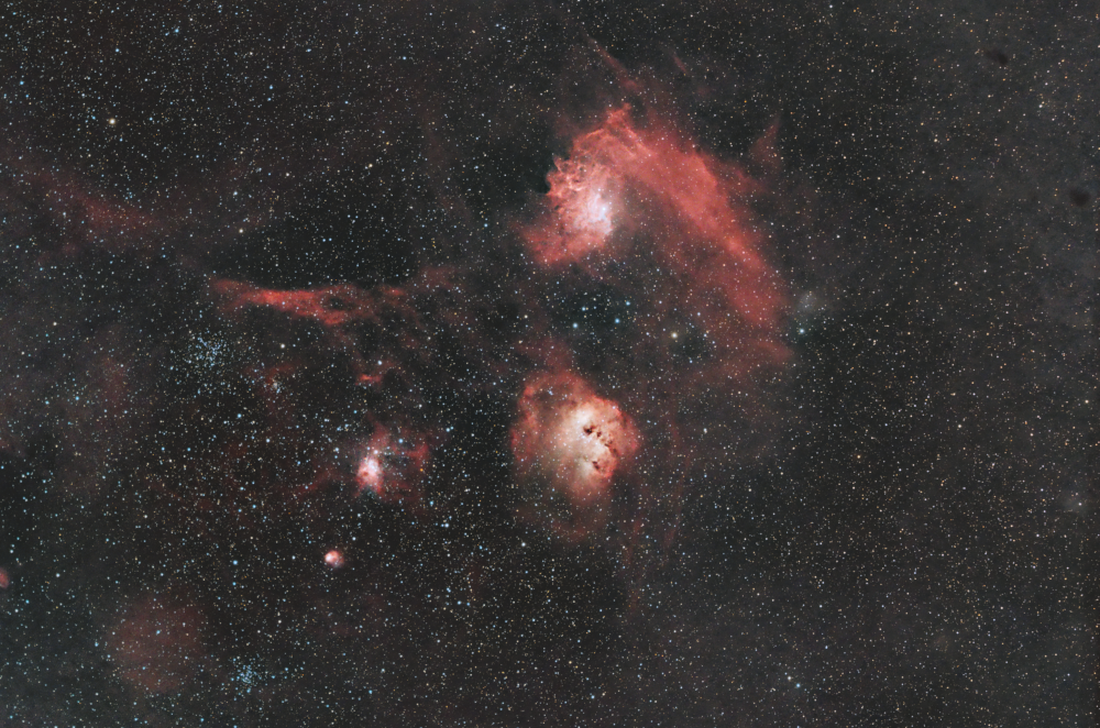 IC 405 туманность Пылающей звезды