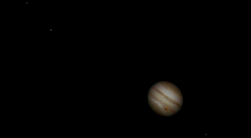 Юпитер и 3 его спутника -12.10.2022