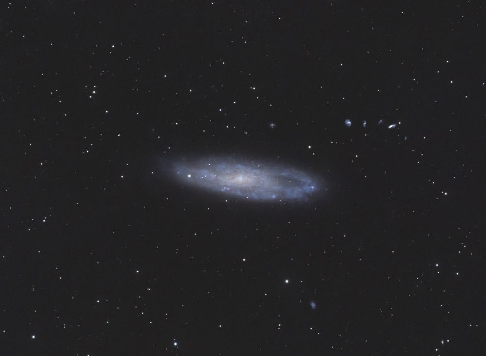 NGC 247 Needle's Eye Galaxy and Burbidge's Chain