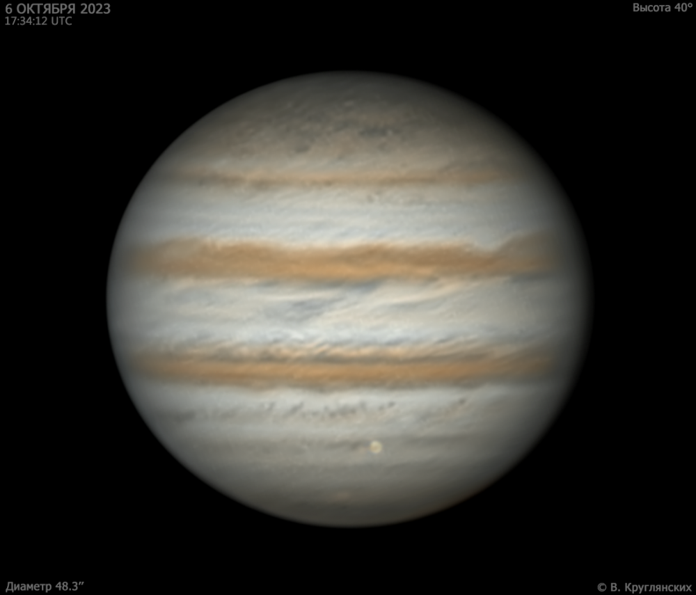 Юпитер и Европа. 6 октября 2023