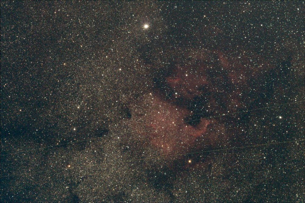 Туманность Северная Америка NGC 7000 в созвездии Лебедя