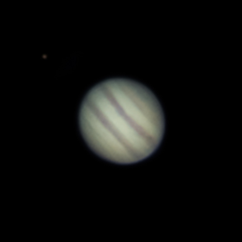 Юпитер через 70мм телескоп!