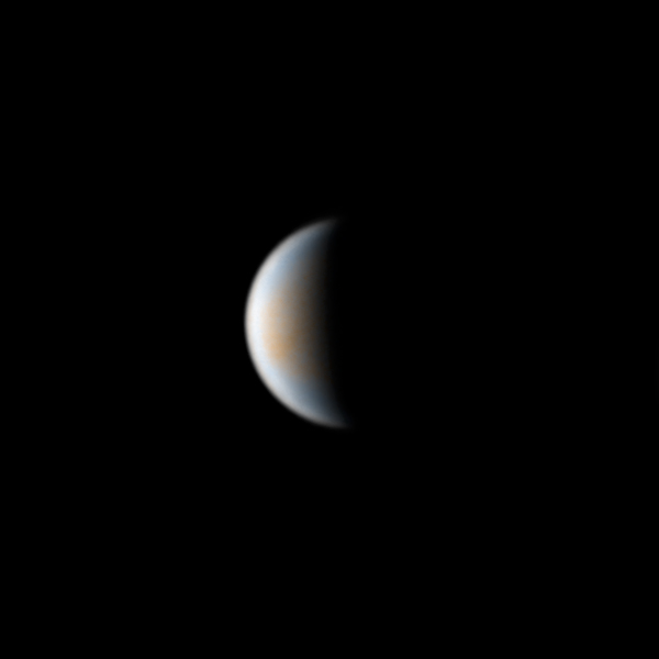 Венера в зеленом(500нм) и ультрафиолетовом диапазоне(365нм)