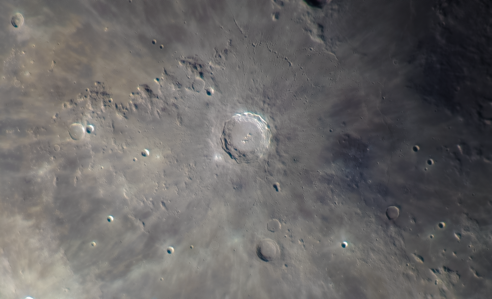 Moon 04.08.2018. Copernicus, Reinhold.