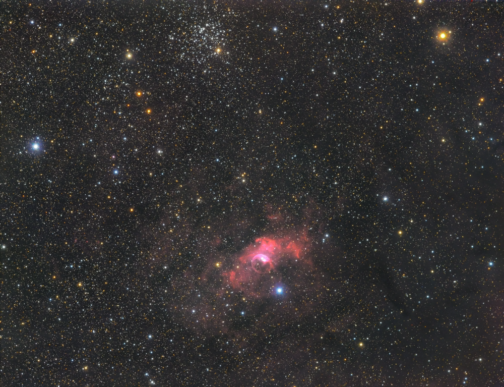 NGC7635 и M52 Кассиопея