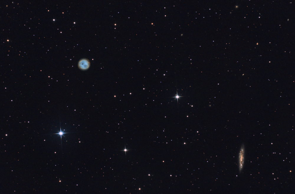 Owl Nebula M97 and Galaxy M108
