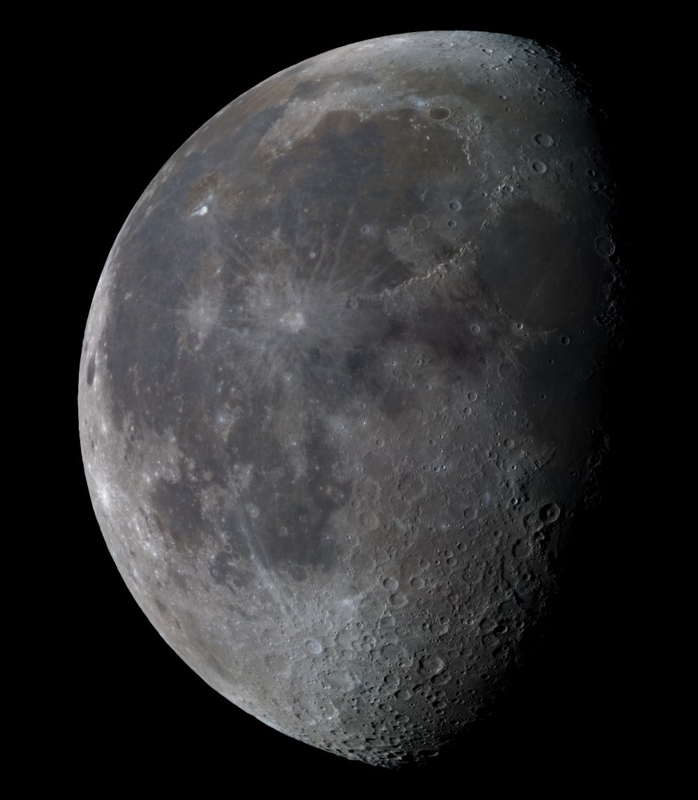 Панорама убывающей Луны из 21 фрагмента 17.08.22