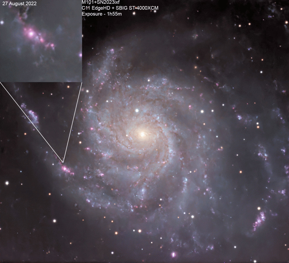 M101+SN2023ixf animation - Astrophotography
