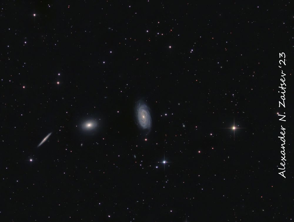 Галактики UGC 9969 (NGC5985), UGC 9961, UGC 9948 в LRGB