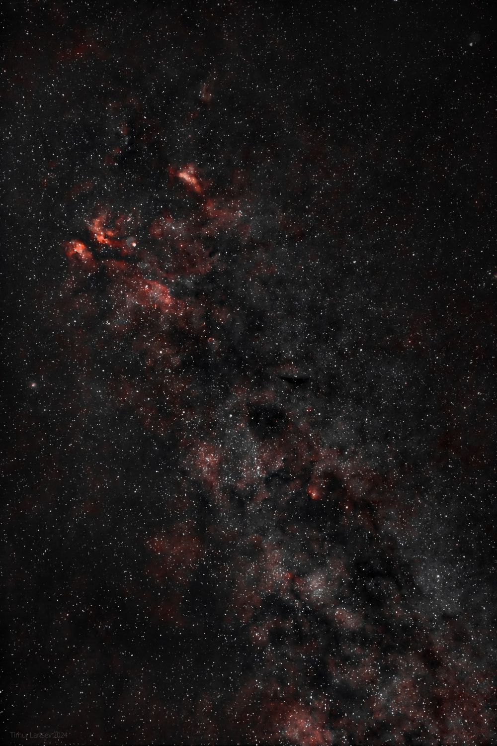 Butterfly Nebula, Crescent Nebula (C 27), Cygnus Star Cloud 
