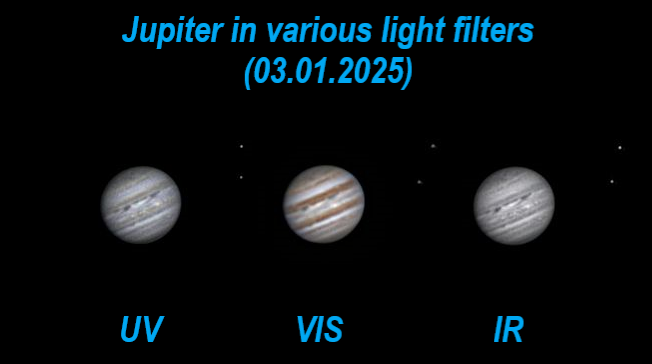Юпитер 03.01.25 через различные фильтры