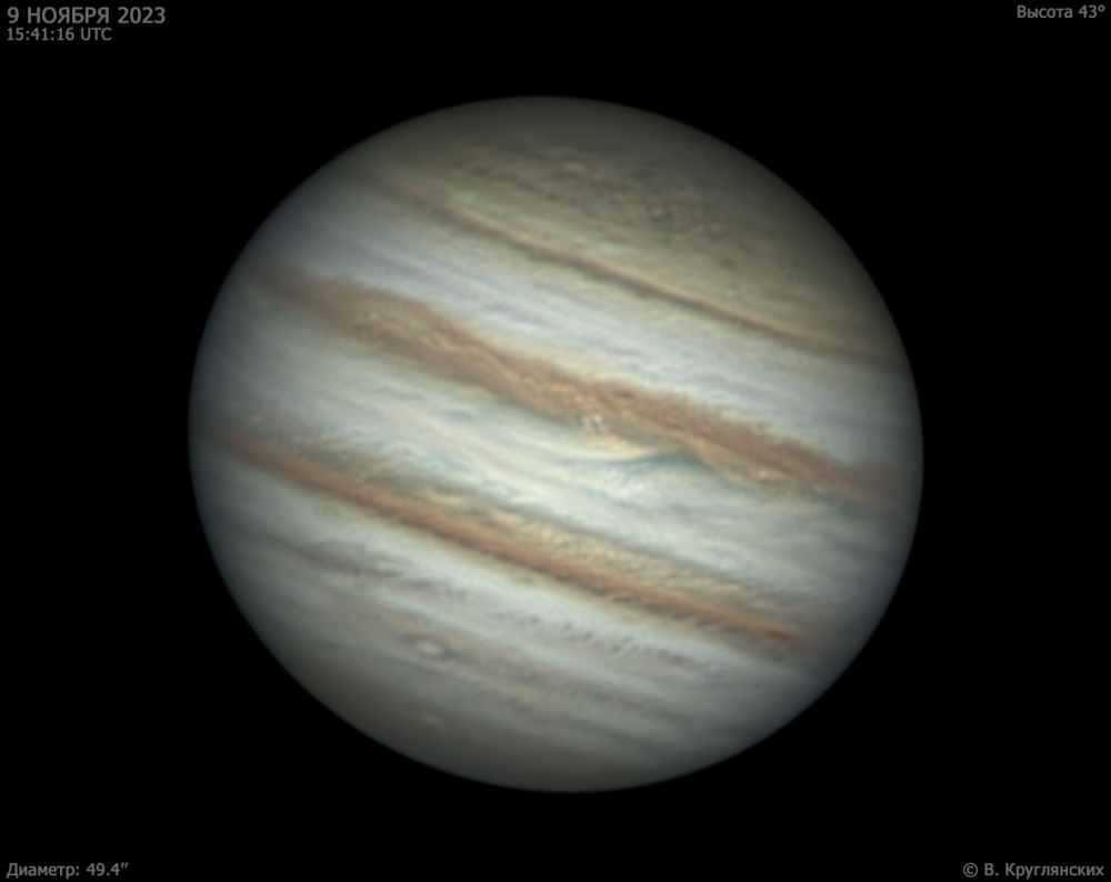 Юпитер 9 ноября 2023