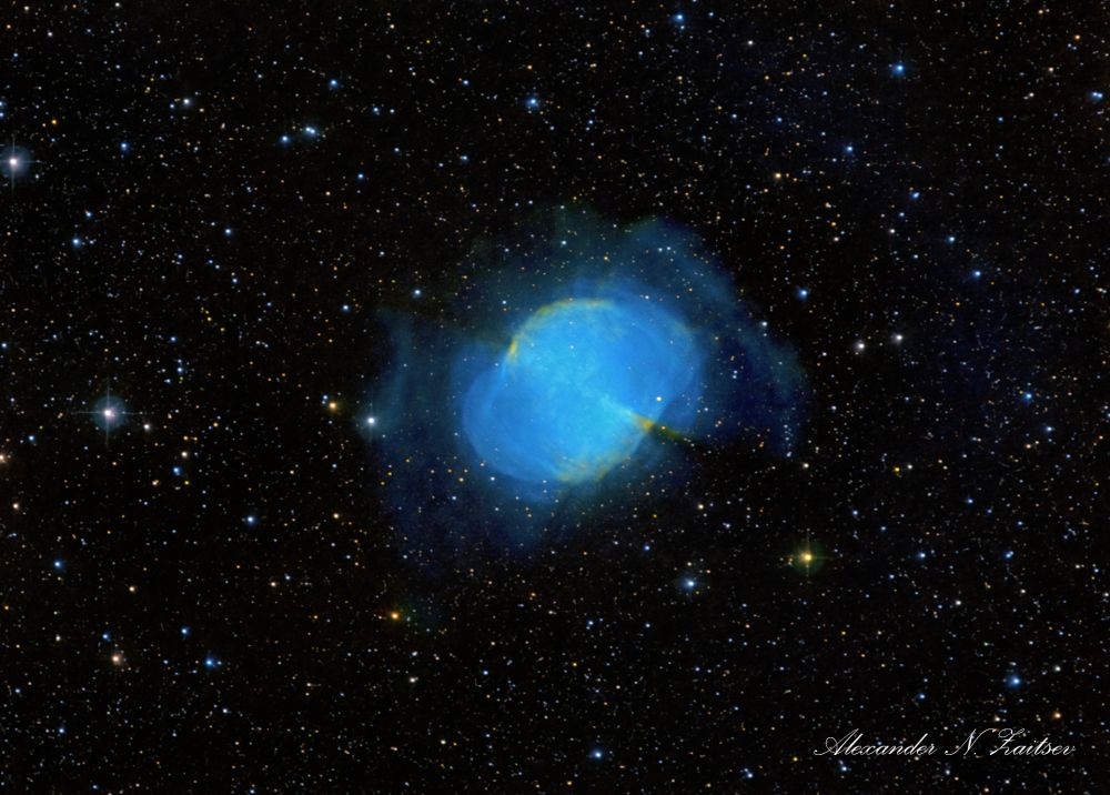 M27 in (Lsynth+Ha+OIII+SII) palette (2021-2022)