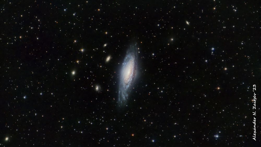 Галактика NGC 7331 в палитре RGB (25-26.08.2023, Новое Дубовое)