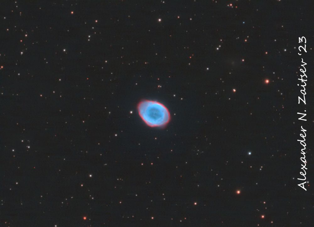 M57 (Ring Nebula) in (Ha+R)G(OIII+B)