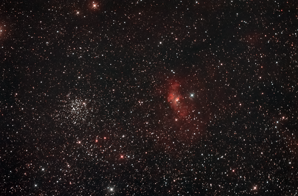 М 52 и туманность NGC 7635 "Пузырь"
