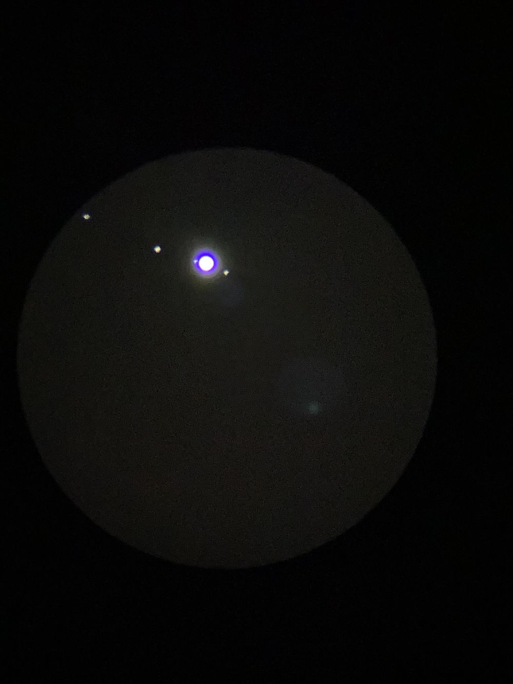 Jupiter and its four moons