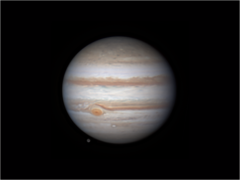 Юпитер и Ганимед UTC 16.08.2023  23-19