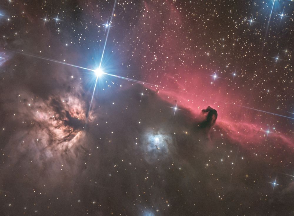 IC 434, Horsehead nebula, Flame nebula