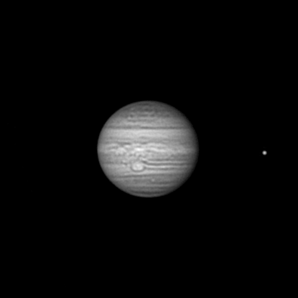 Юпитер и Ио в Инфракрасном диапазоне на длине волны 850нм 14.06.21