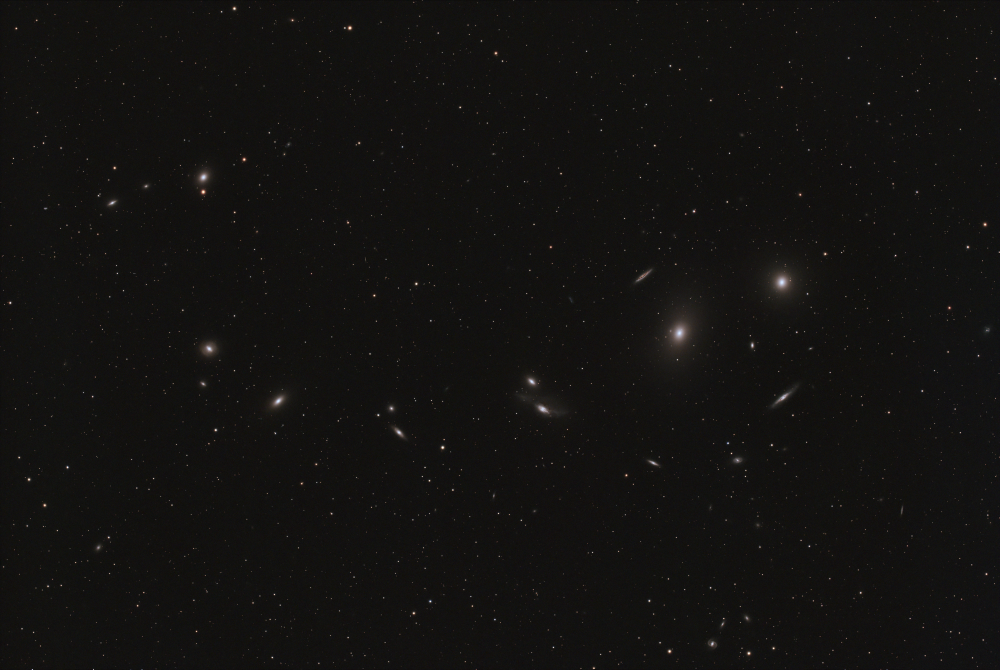 Markarian's Chain ( M84 (NGC 4374), M86 (NGC 4406), NGC 4477, NGC 4473, NGC 4461, NGC 4458, NGC 4438, NGC 4435)