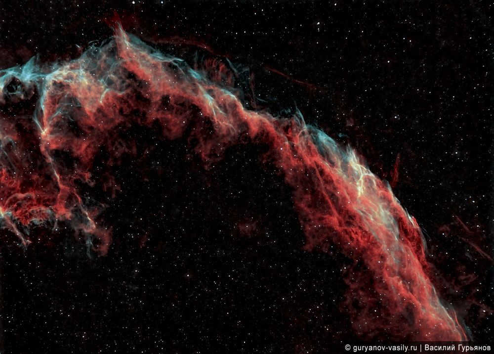 Фрагмент туманности Вуаль — Восточная Вуаль — Рыбачья сеть — NGC 6992