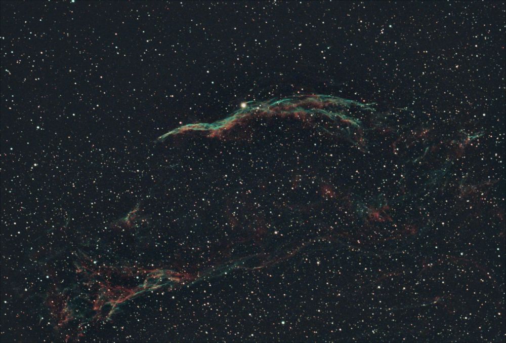 NGC 6960 Западная Вуаль (Ведьмина Метла и NGC 6974 в Петле Лебедя