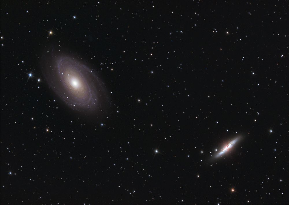 M81, M82. Галактики Бодэ и Сигара