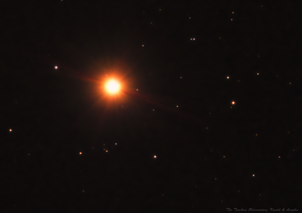 α Ori (Betelgeuse) at its historic low brightness.