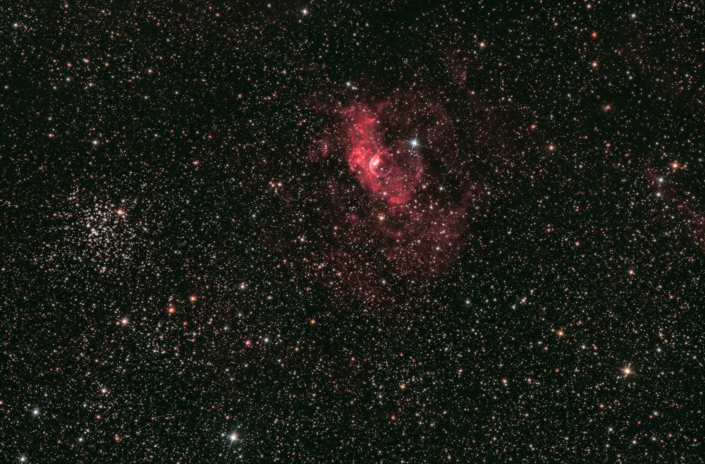 NGC7635 Bubble Nebula M52 Cluster