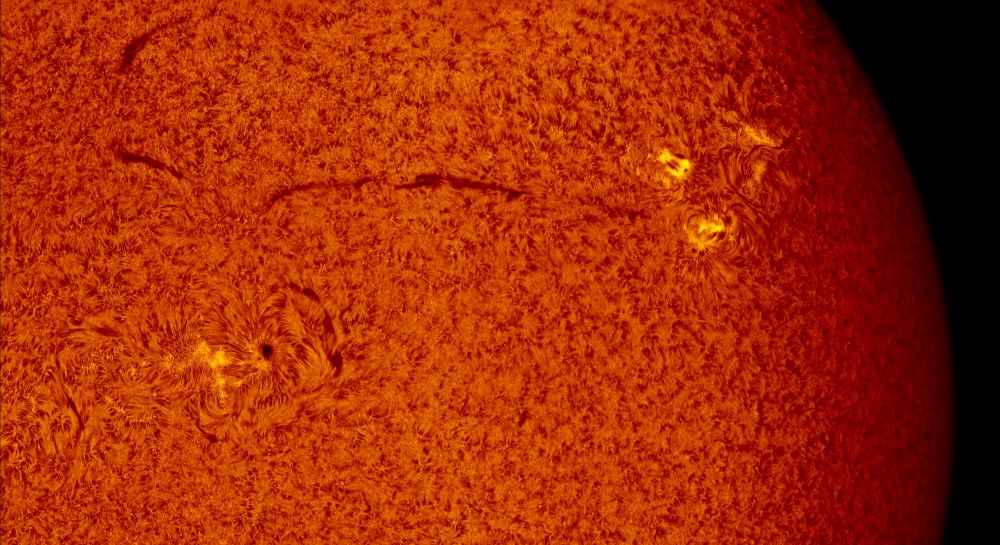 2016.08.28 Sun AR2581 AR2582 H-Alpha
