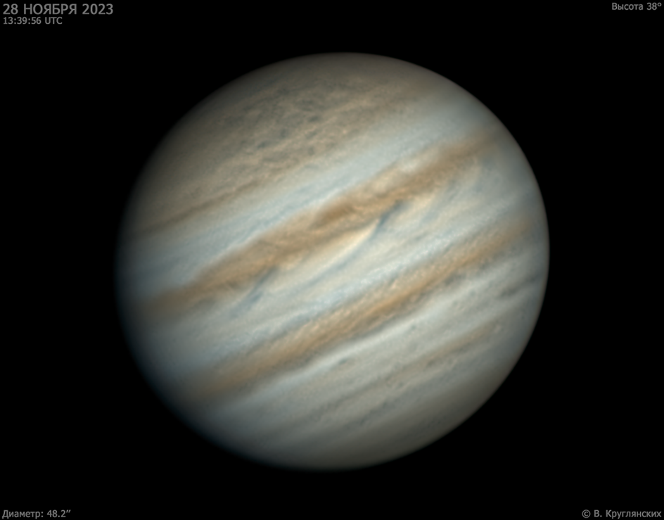 Юпитер. 28 ноября 2023