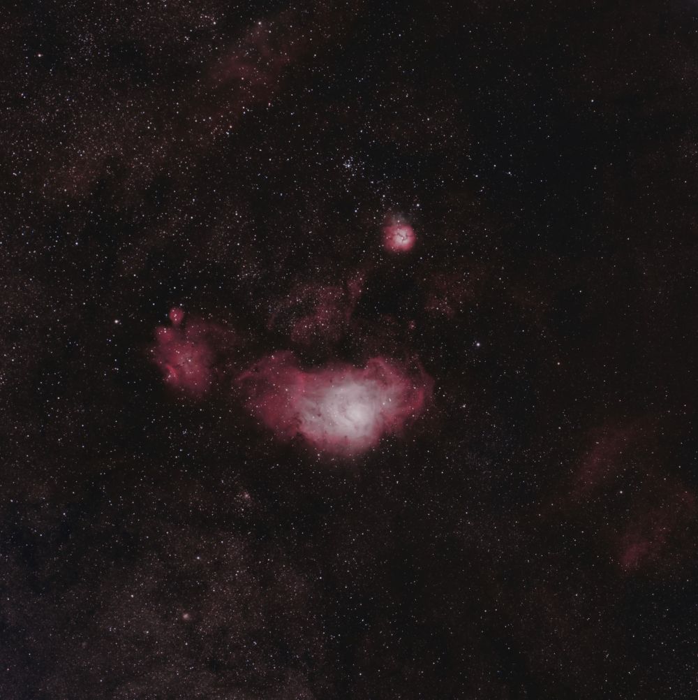 Lagoon Nebula and Trifid Nebula 