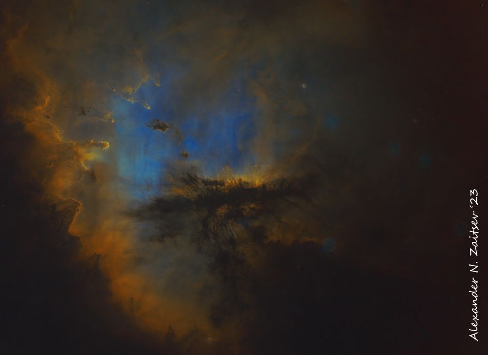 Sh2184 (Pacman nebula)  in SHO (starless)