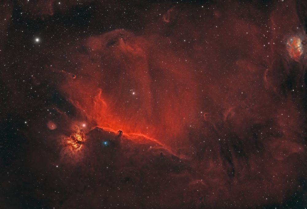 IC 434, NGC 2024 (Horsehead and Flame nebula)