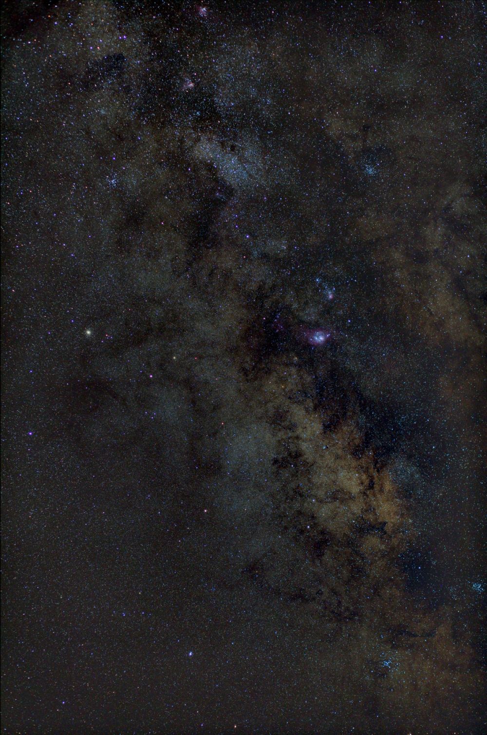 M8, M20, M16, M17 - Core of Milky Way