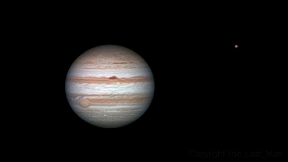 Jupiter and Ganymede (21 oct 2011, 00:21)