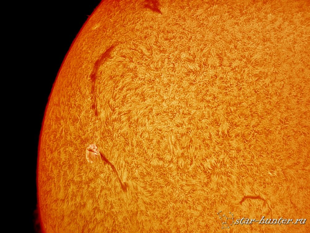 Sun in H-alpha (31 aug 2015, 14:55)